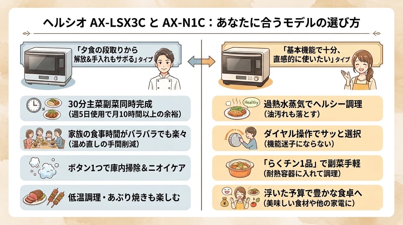 AX-LSX3C AX-N1C 違い どっちを選ぶ