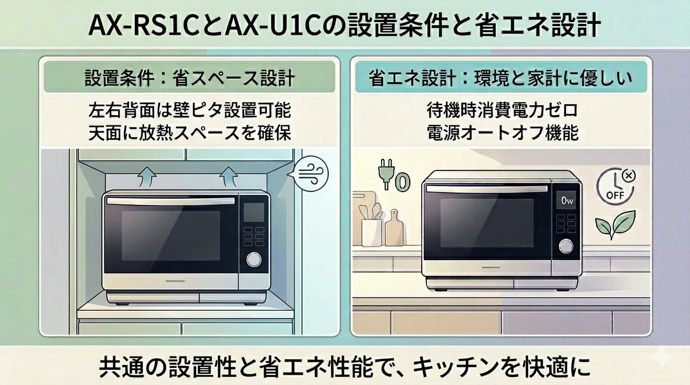 AX-RS1CとAX-U1Cの設置条件と省エネ設計