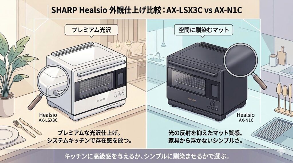 AX-LSX3CとAX-N1C外観比較