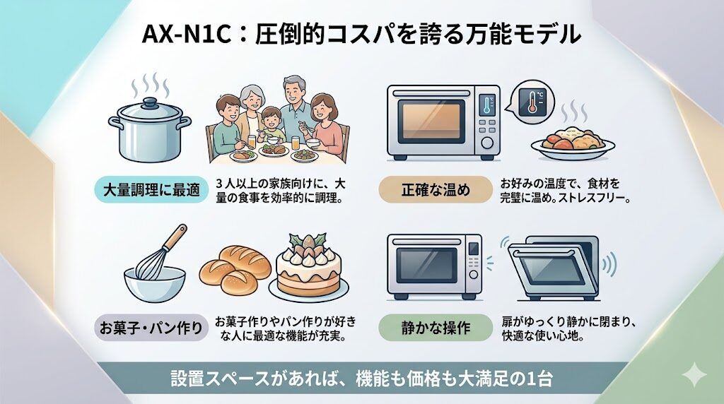 AX-N1Cがおすすめの人：設置環境さえ許せば圧倒的コスパを誇る万能モデル