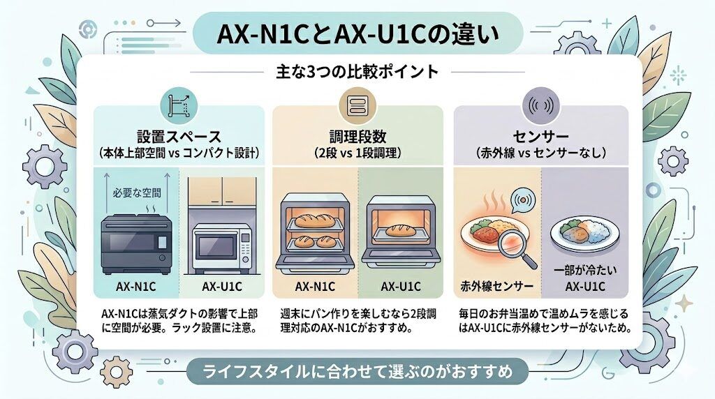 AX-N1CとAX-U1Cのとくに注目すべき3つの違い