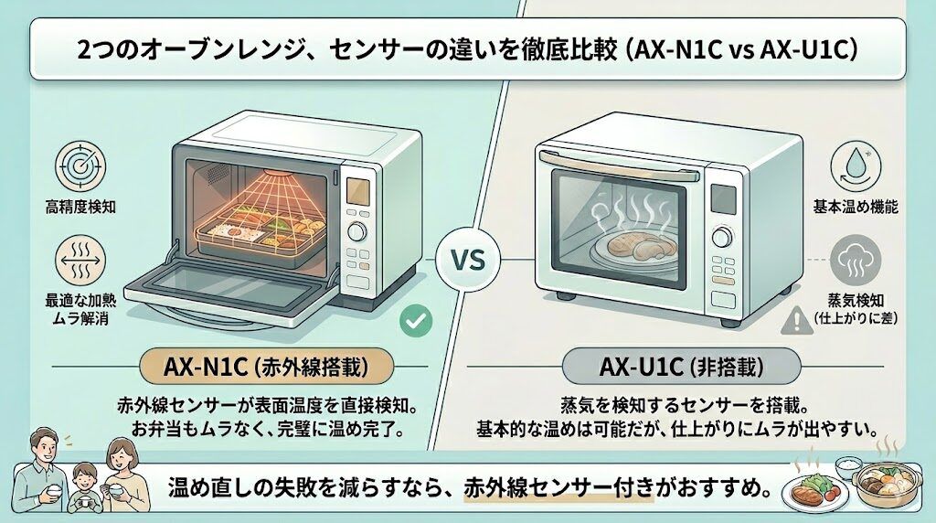 AXN1CとAX-U1Cのセンサー種類の違い