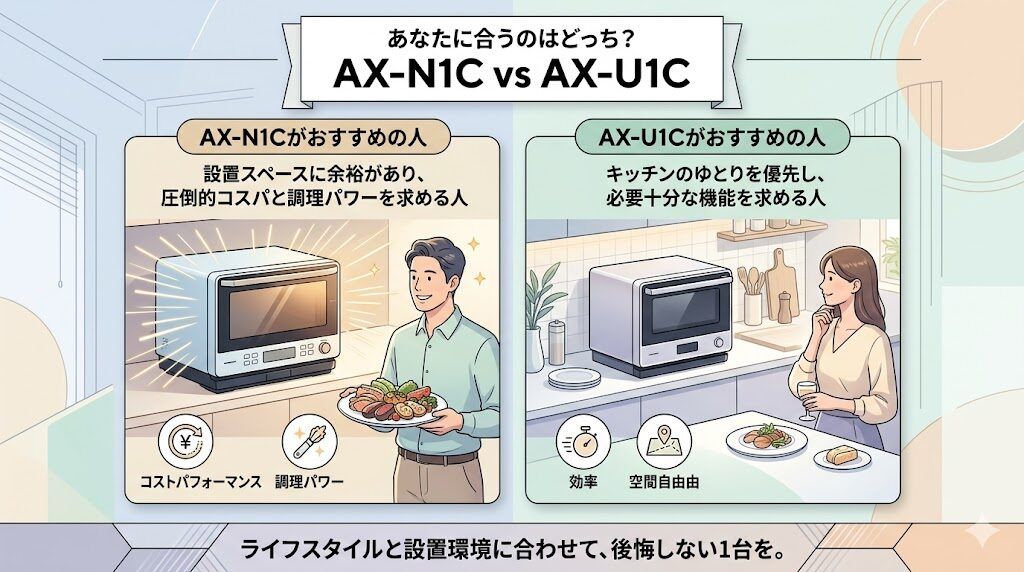 AX-N1CとAX-U1C違いは？ あなたに合うのはどっち？
