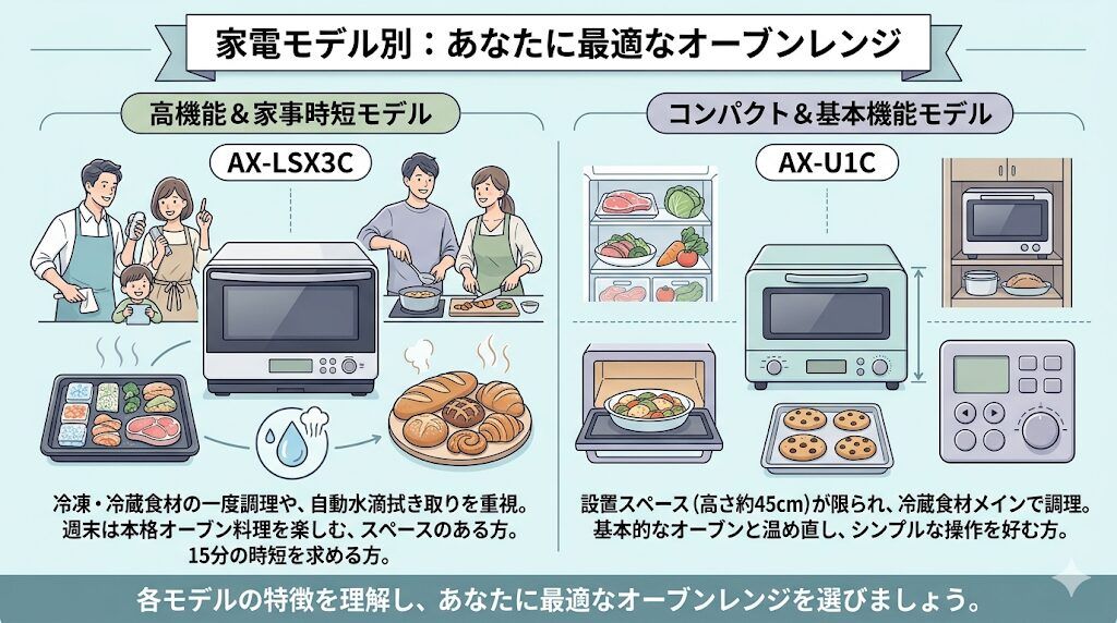 AX-LSX3CとAX-U1Cの判断基準